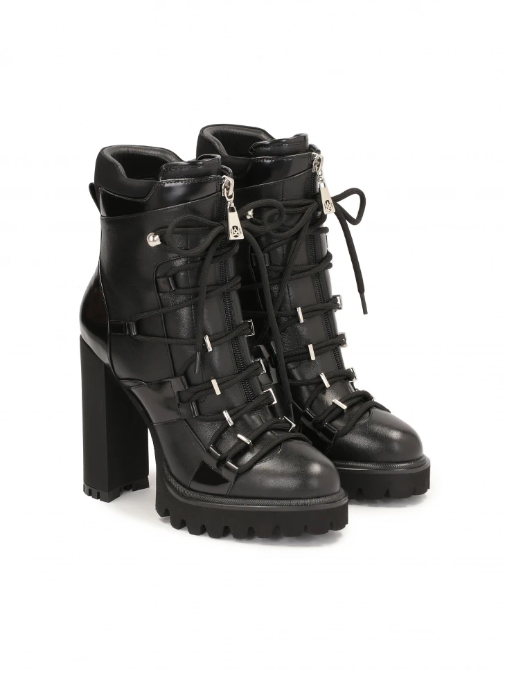 Kazar Avant-garde Booties With Decorative Lacing