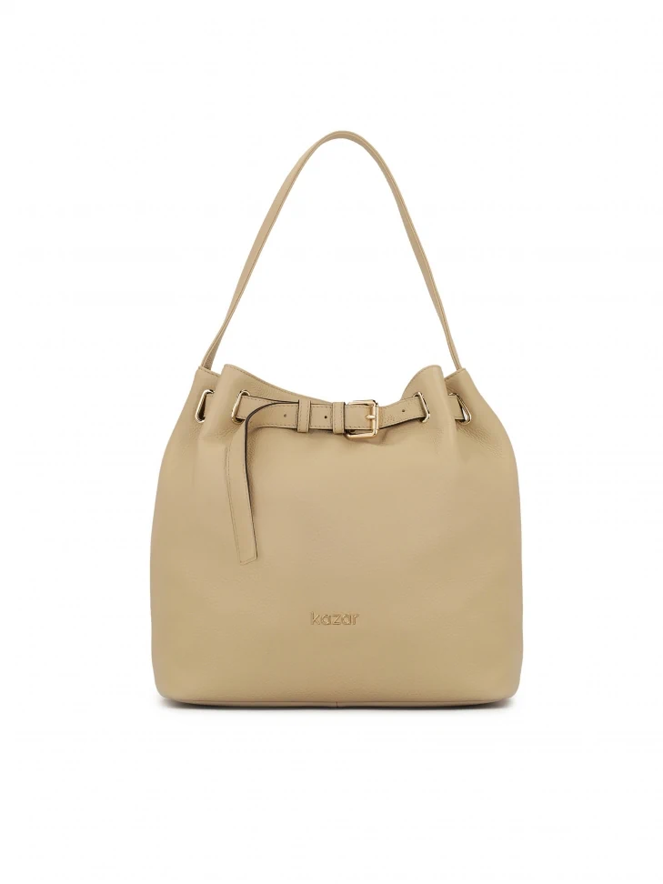 kazar Beige bag-shaped handbag