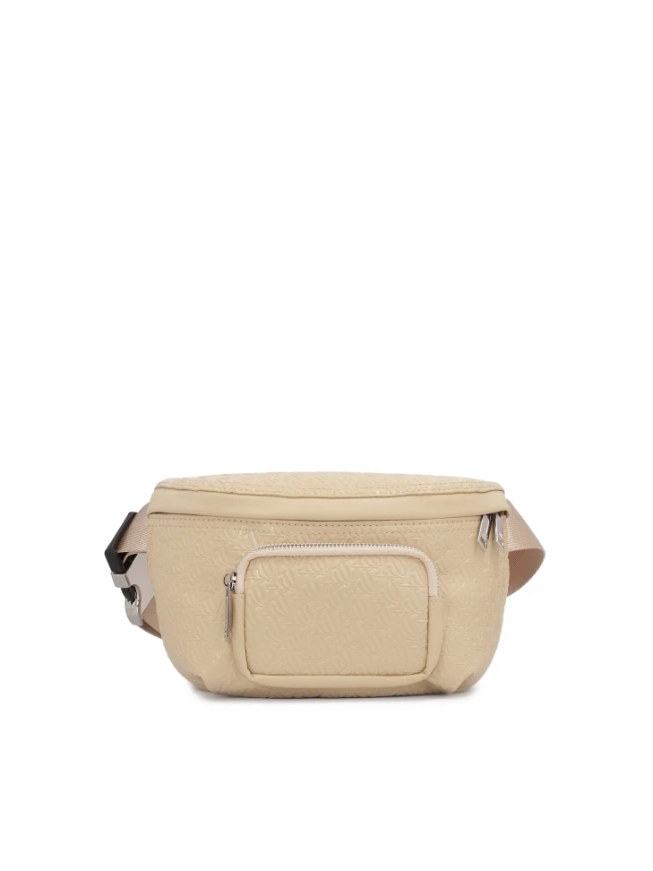 kazar Beige belt bag with embossed pattern