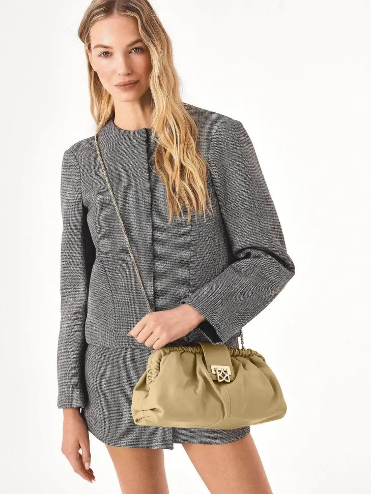 Kazar Beige Clutch Pouch Bag