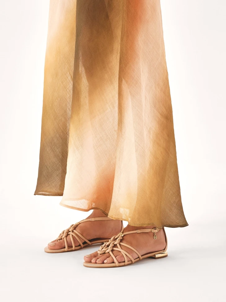 Kazar Beige Flat Flip Flop Sandals