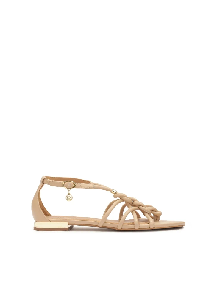 kazar Beige flat flip flop sandals
