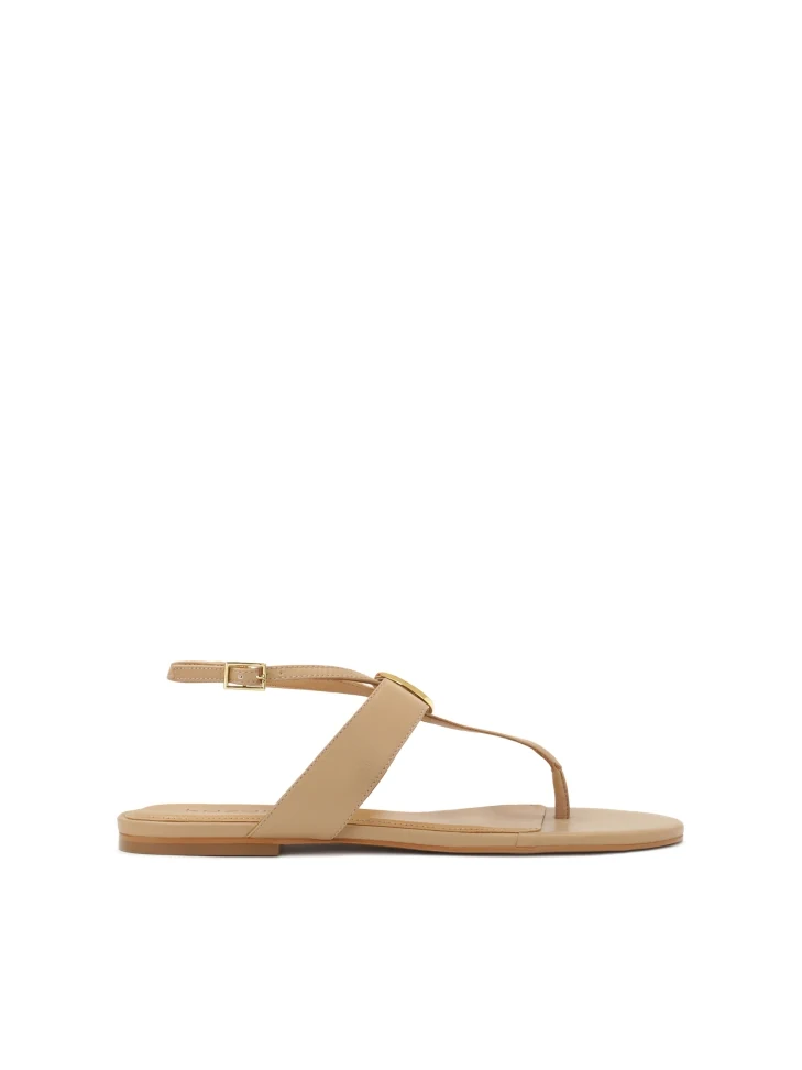 kazar Beige flat flip flop sandals