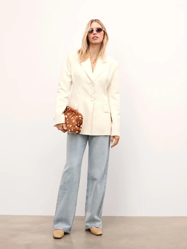 Kazar Beige Flat Leather Pumps