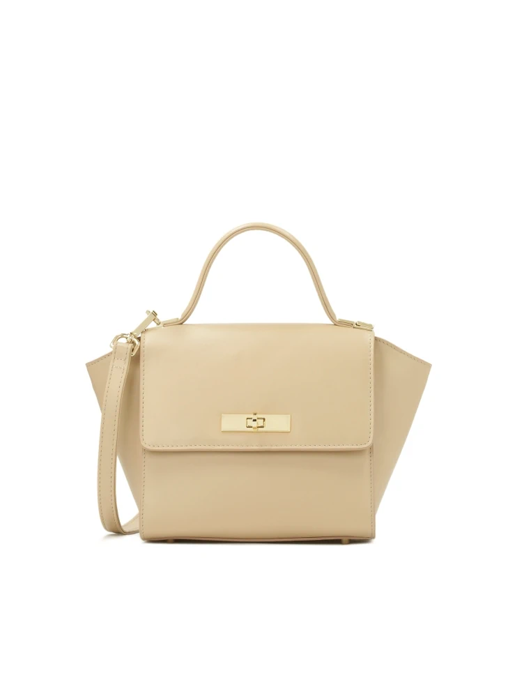 kazar Beige handbag with extended sides