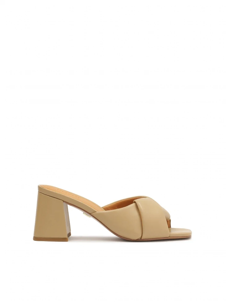 kazar Beige heeled mules