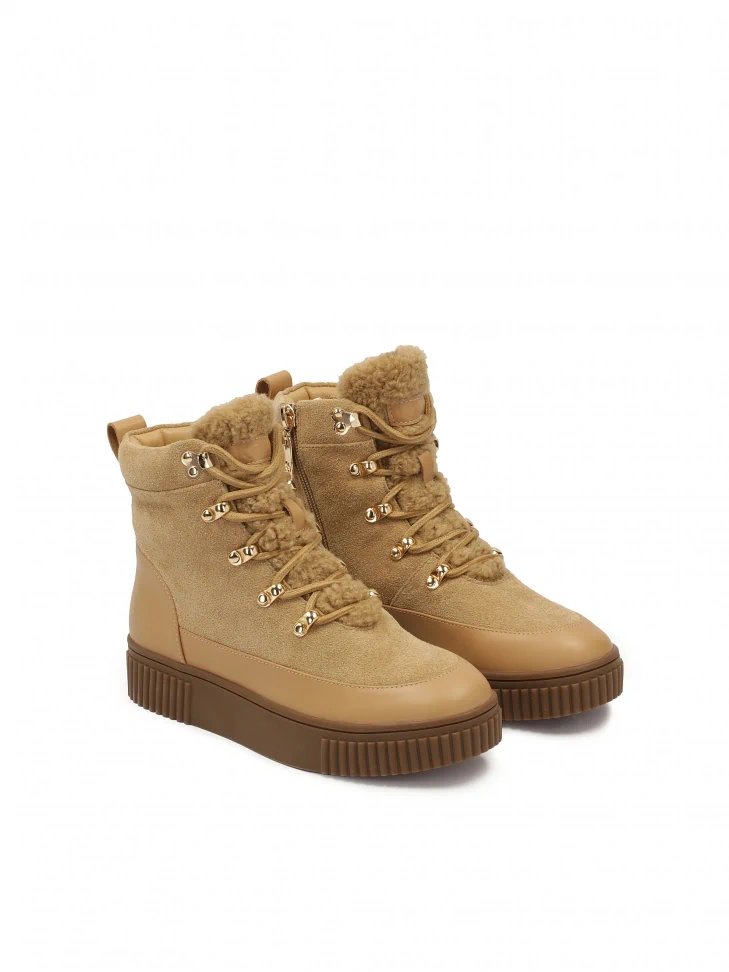 Kazar Beige Insulated Suede Boots