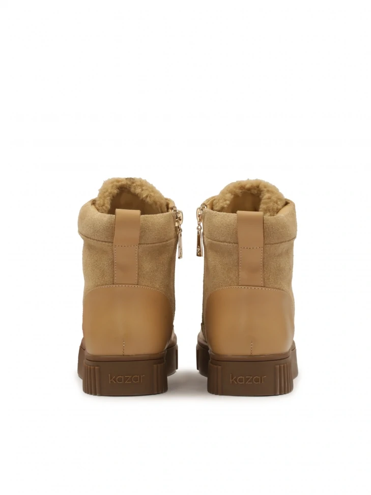 Kazar Beige Insulated Suede Boots