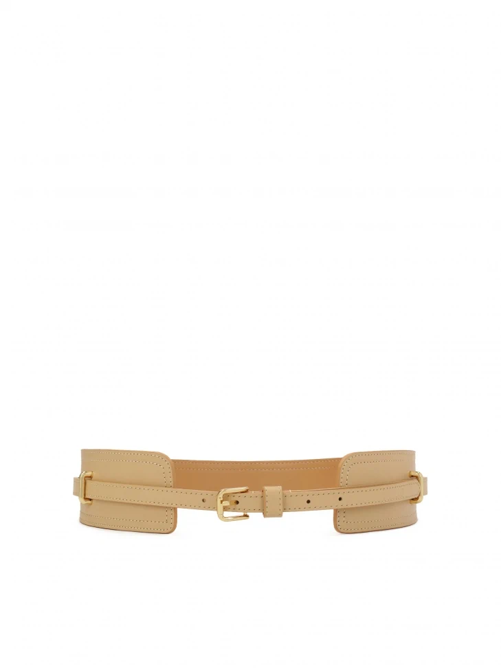 kazar Beige leather belt 2in1