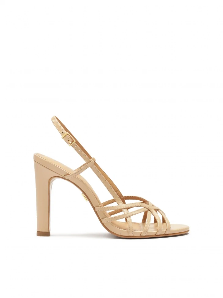 kazar Beige open-toe heeled sandals
