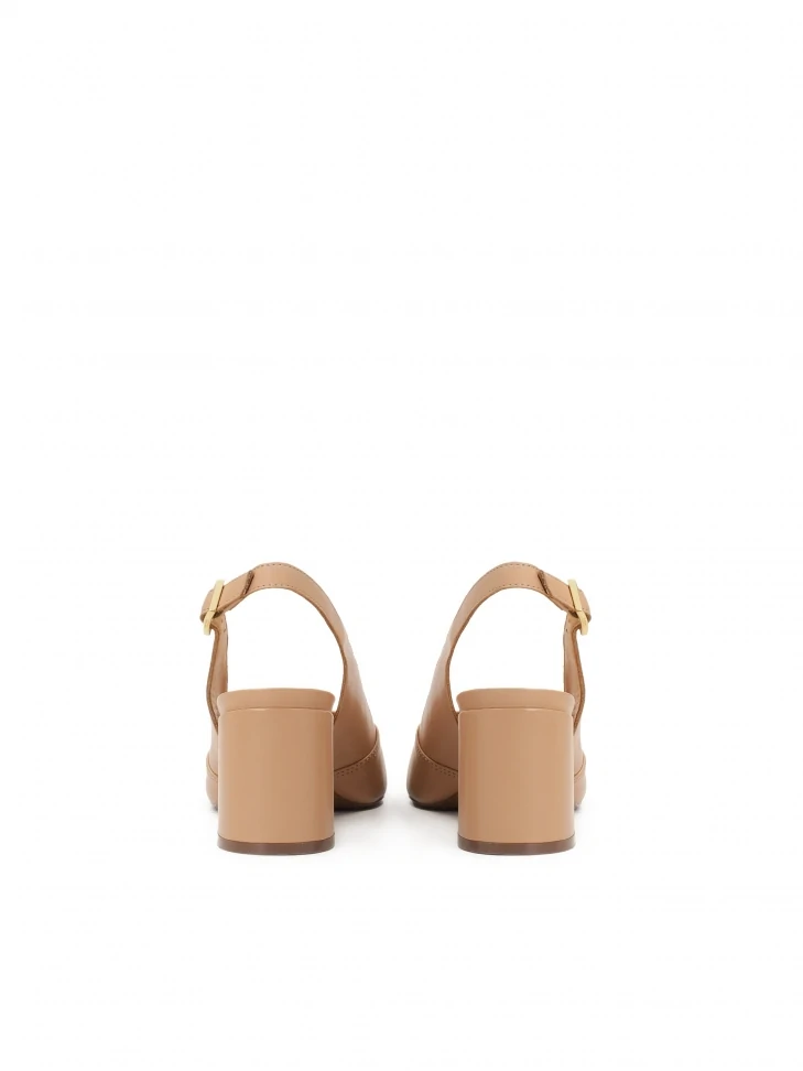 Kazar Beige Pumps On A Comfortable Post
