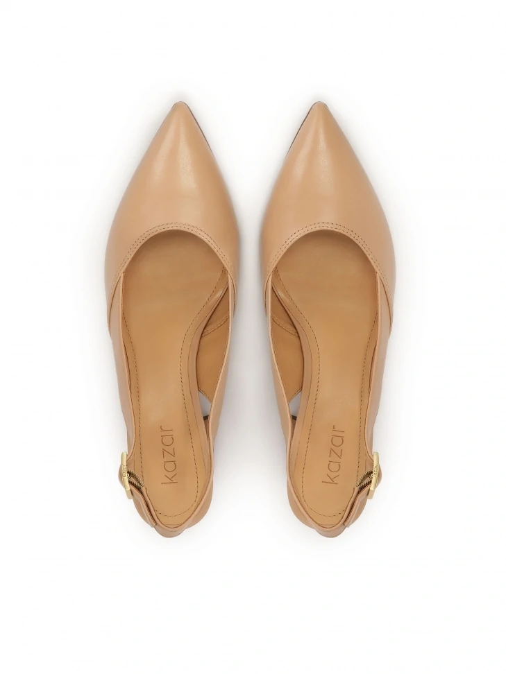 Kazar Beige Pumps On A Comfortable Post