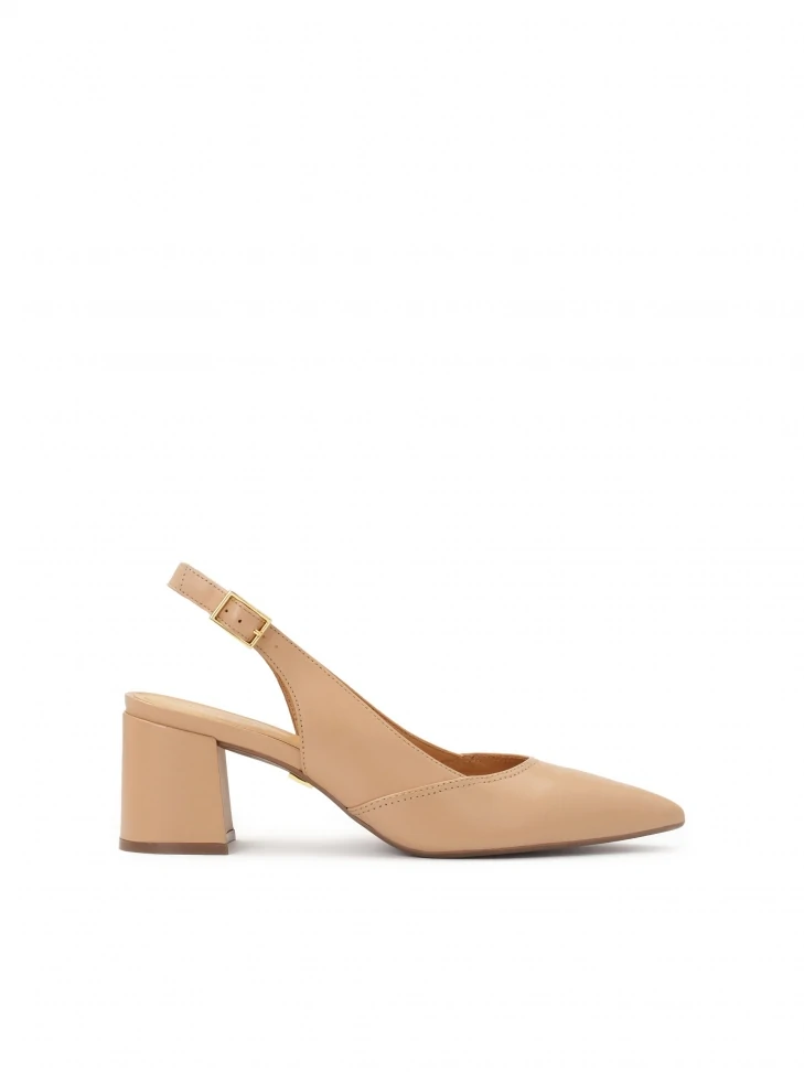 kazar Beige pumps on a comfortable post