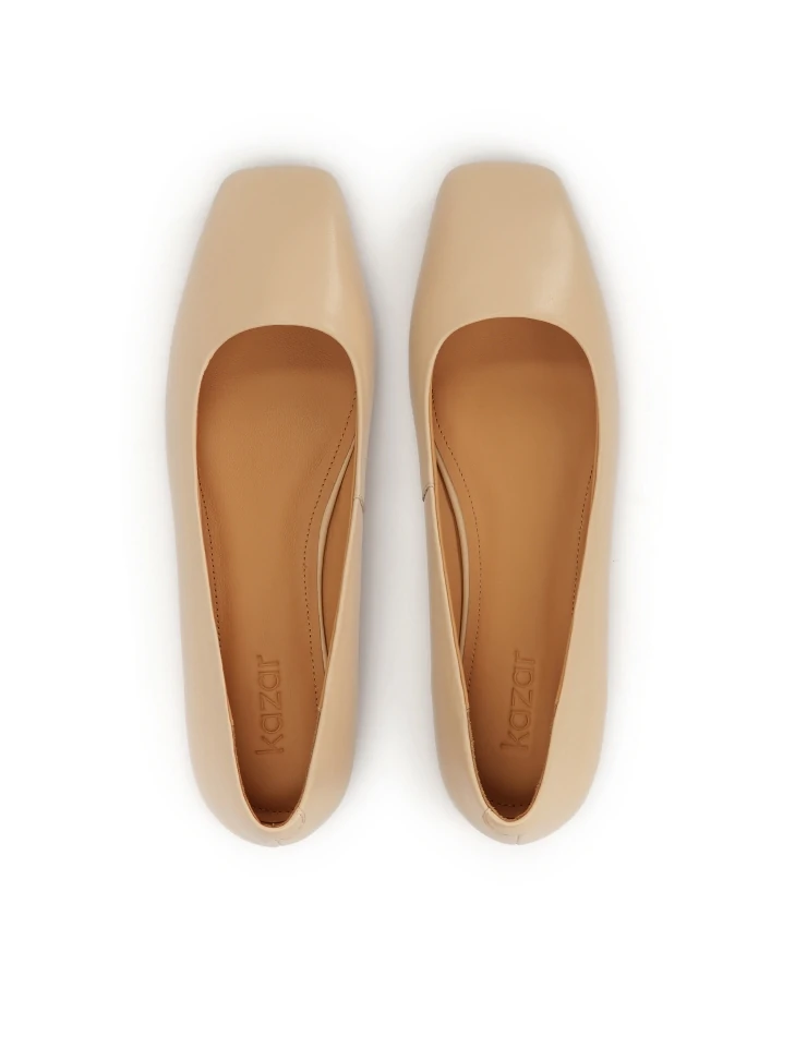 Kazar Beige Pumps On A Flat Sole