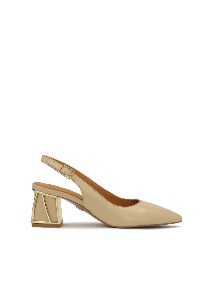 kazar Beige pumps with decorative heel