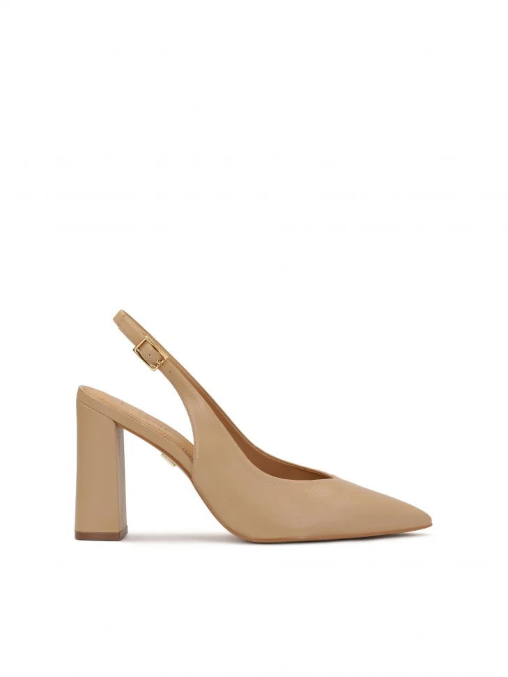 kazar Beige pumps with exposed heels