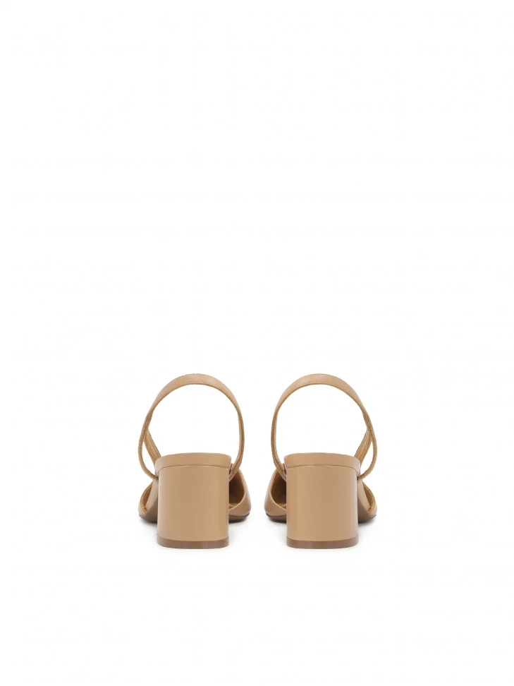 Kazar Beige Pumps With Open Heel