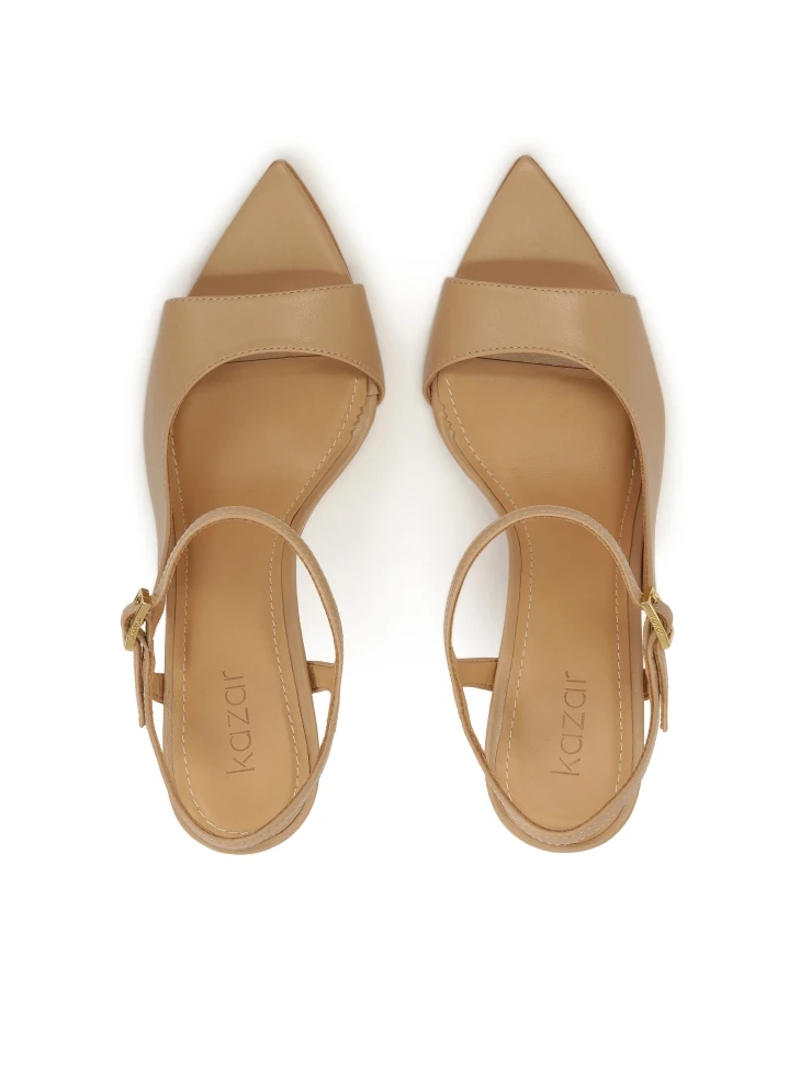 Kazar Beige Sandals With Cutout Upper