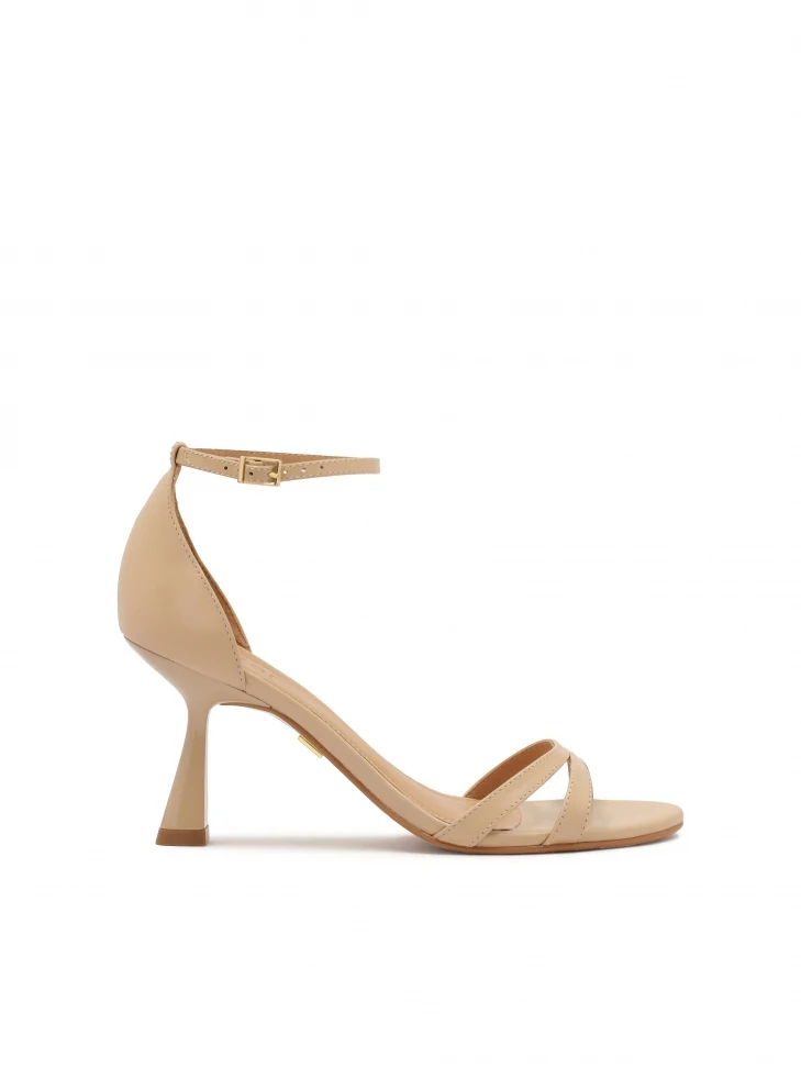 kazar Beige sandals with kitten heels