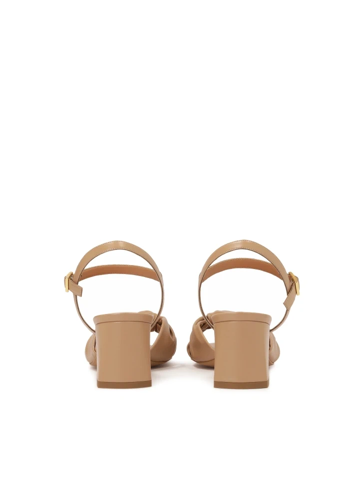 Kazar Beige Sandals With Knotted Strap
