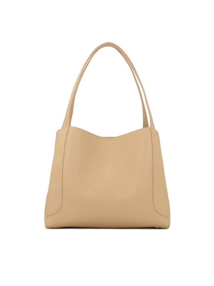 kazar Beige shoulder bag with a loose fit