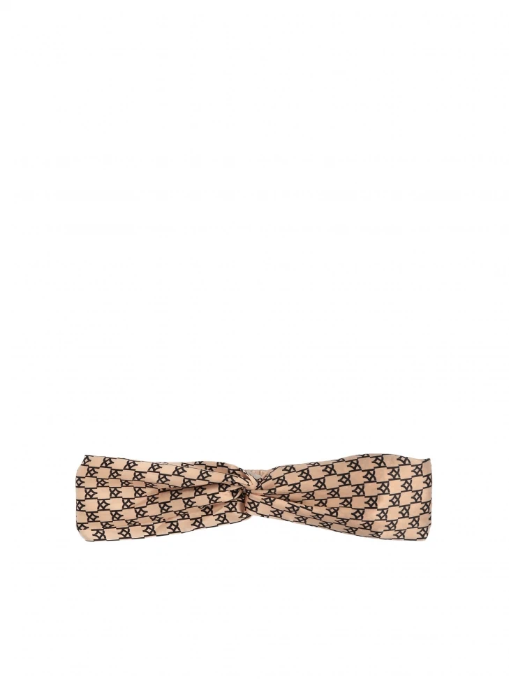 kazar Beige silk satin headband