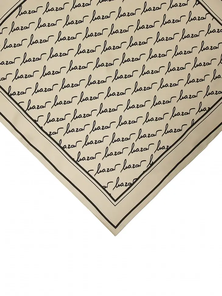 Kazar Beige Silk Scarf