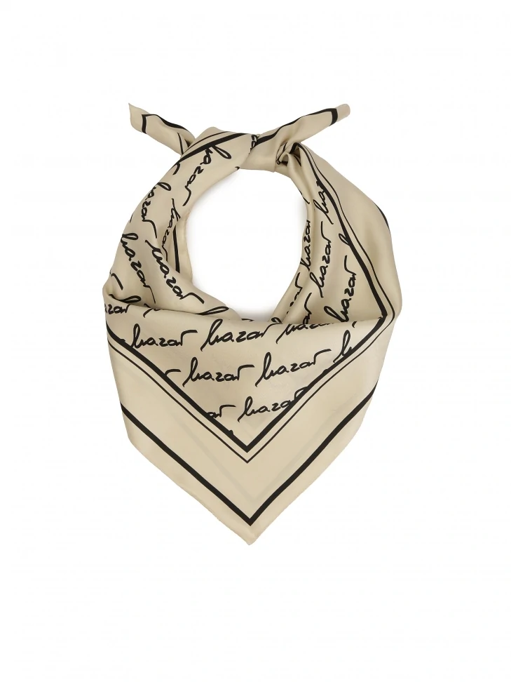 kazar Beige silk scarf