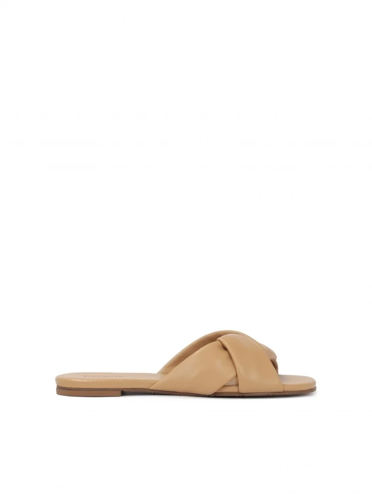 kazar Beige slides with soft straps