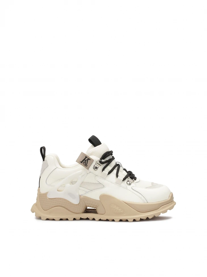 kazar Beige sneakers in combined materials
