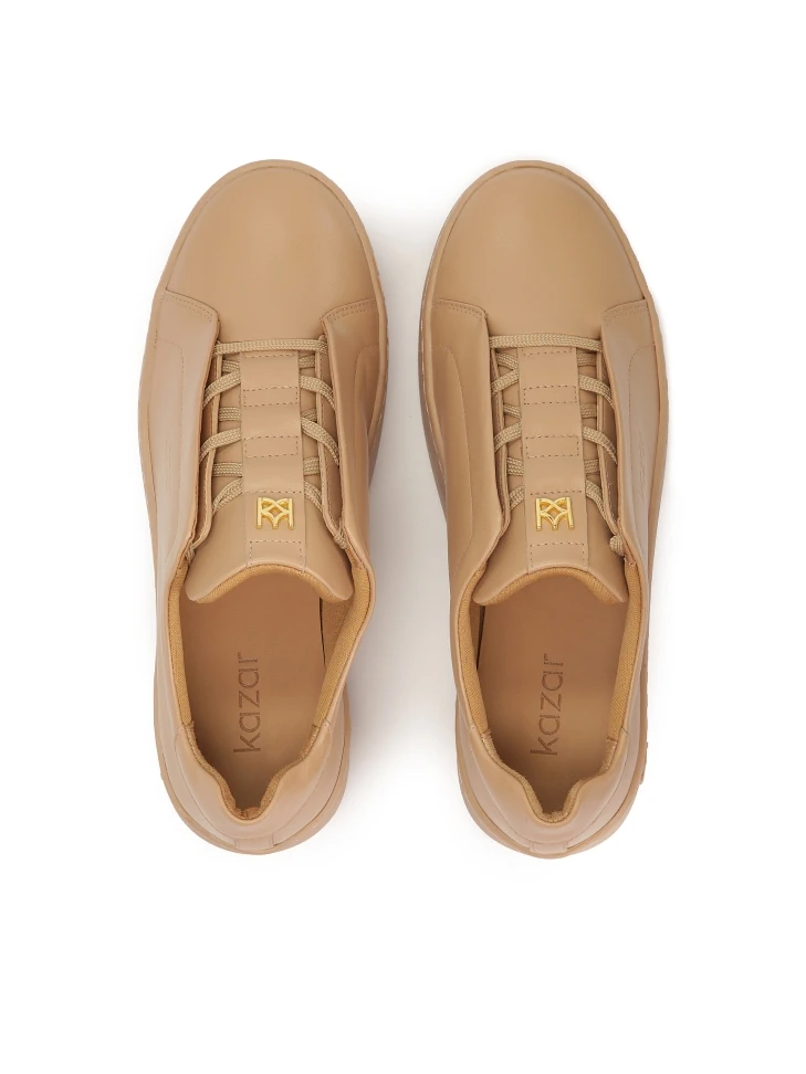 Kazar Beige Sneakers On A Thick Sole