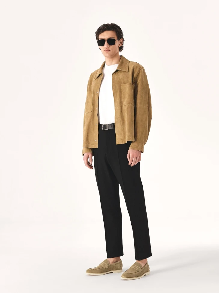 Kazar Beige Suede Loafers