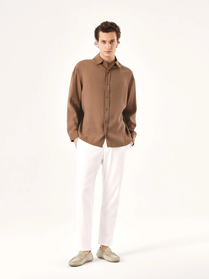 Kazar Beige Suede Moccasins