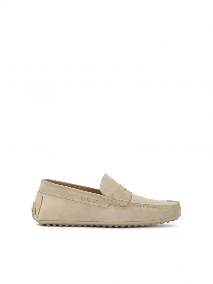 kazar Beige suede moccasins