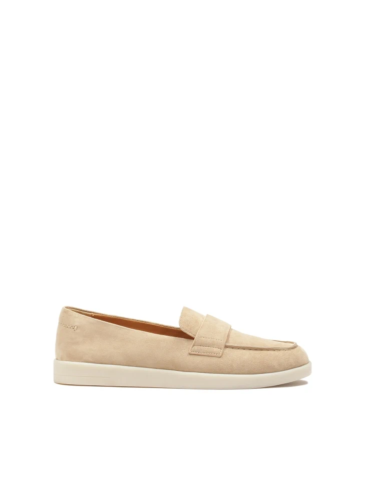 kazar Beige suede slip on casual shoes