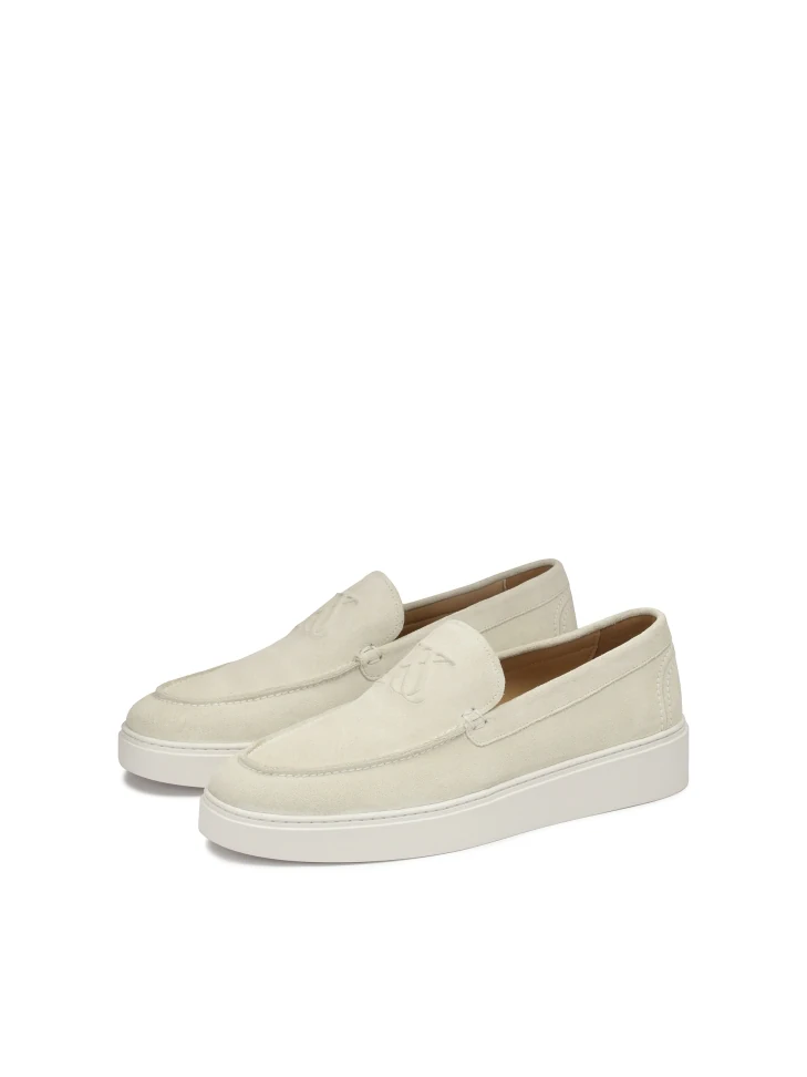 Kazar Beige Suede Slip-on Sneakers