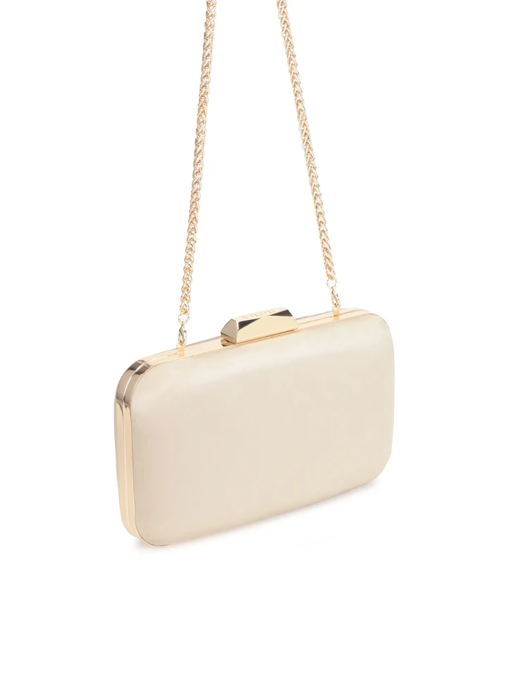 Kazar Beige Wedding Bag In The Form Of A Rigid Box