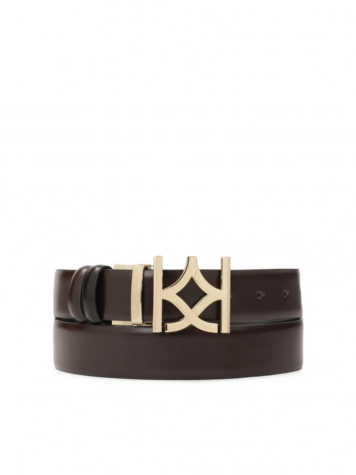 Kazar Black And Brown Double-sided Leather Belt