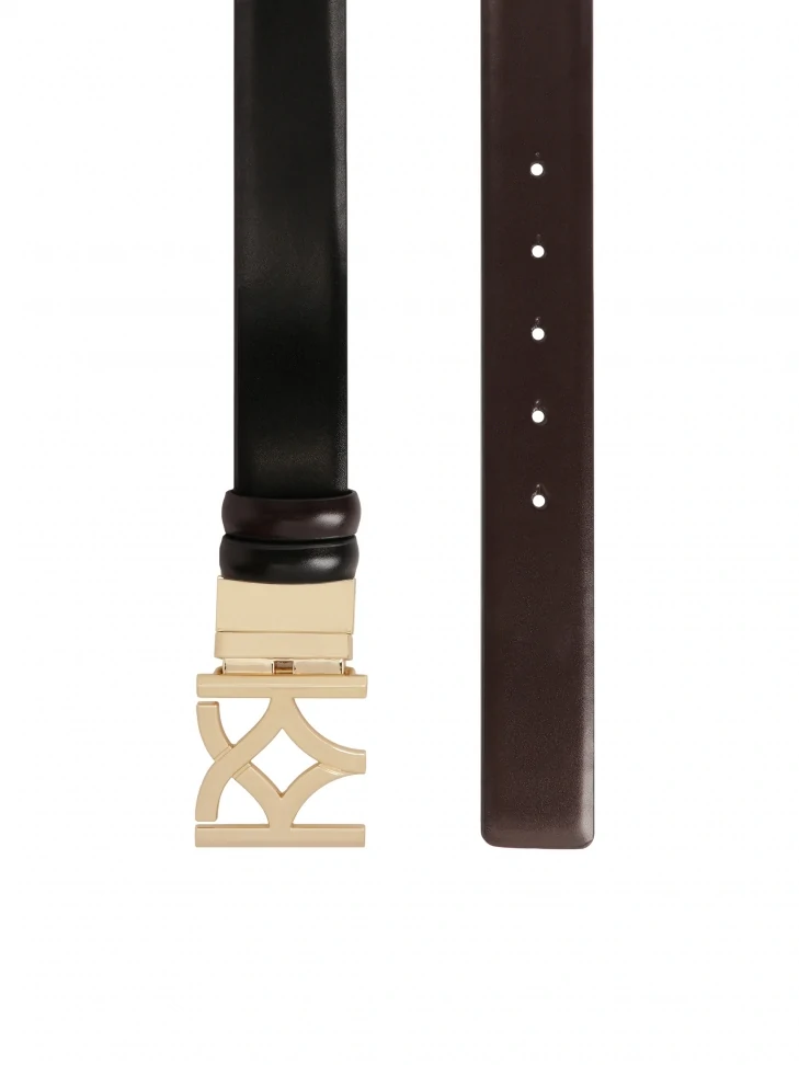 Kazar Black And Brown Double-sided Leather Belt