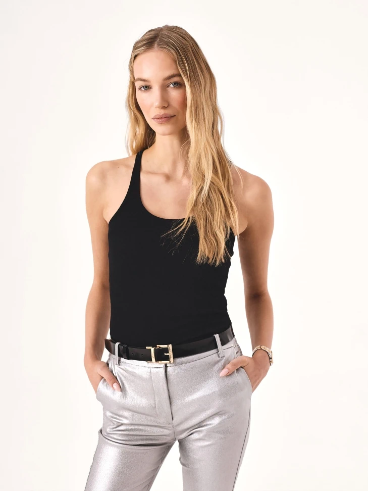 Kazar Black And Gold Double-sided Leather Belt