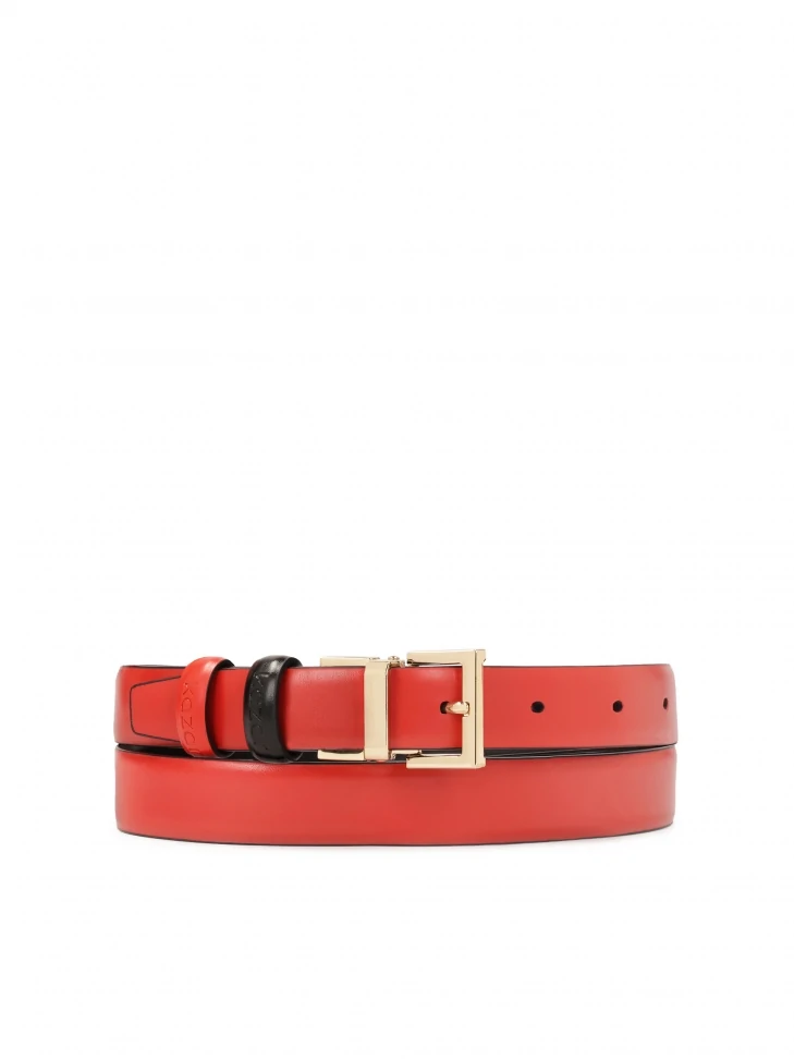 Kazar Black And Red Double-sided Dress Belt