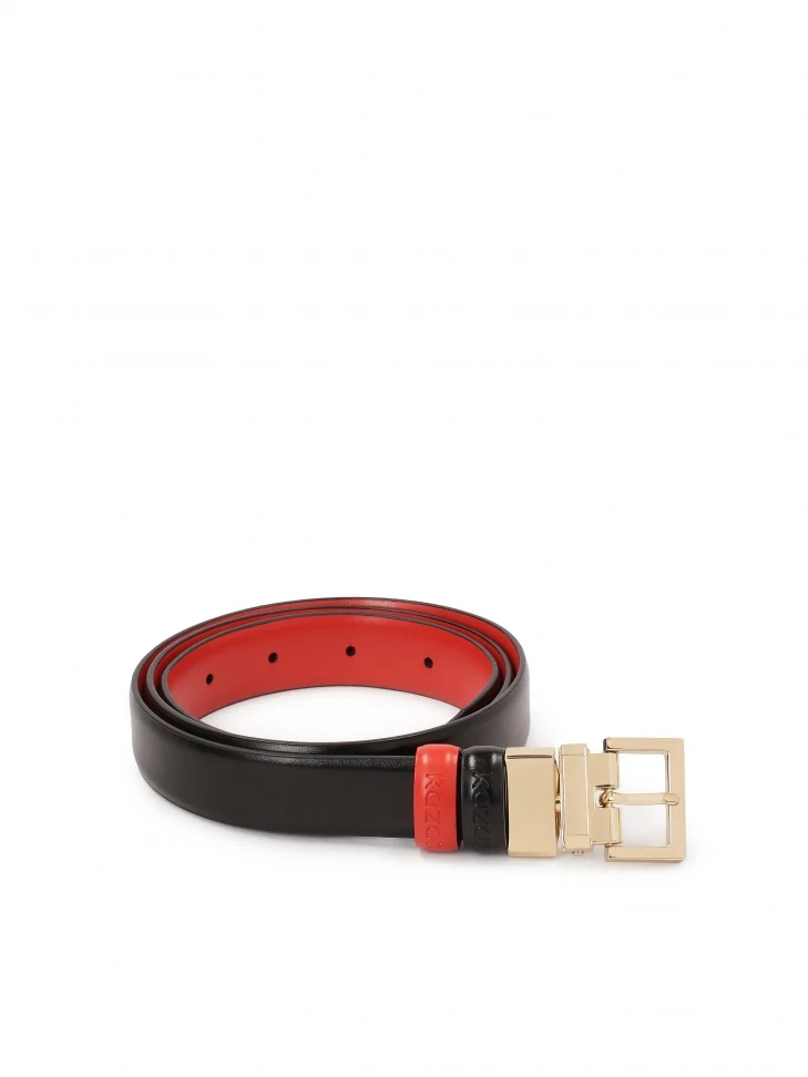 Kazar Black And Red Double-sided Dress Belt