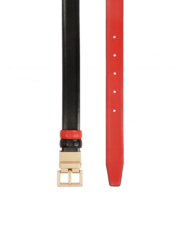 Kazar Black And Red Double-sided Dress Belt