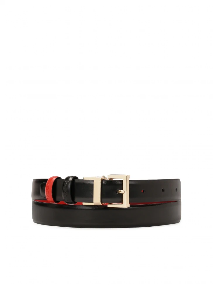 kazar Black and red double-sided dress belt