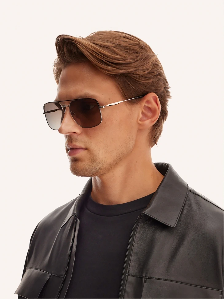 Kazar Black And Silver Sunglasses