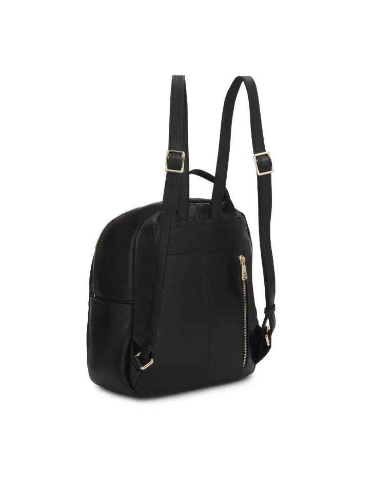Kazar Black Backpack In Soft Natural Leather