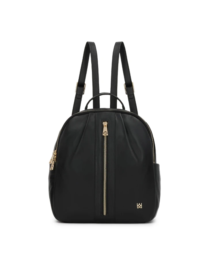 kazar Black backpack in soft natural leather