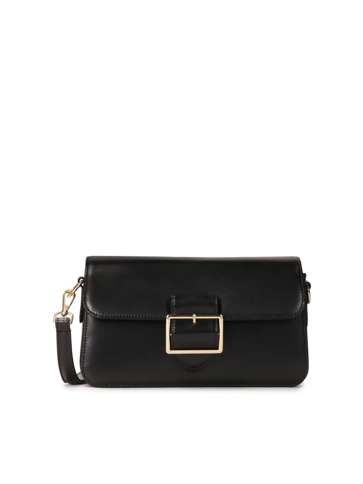 kazar Black baguette bag with two straps