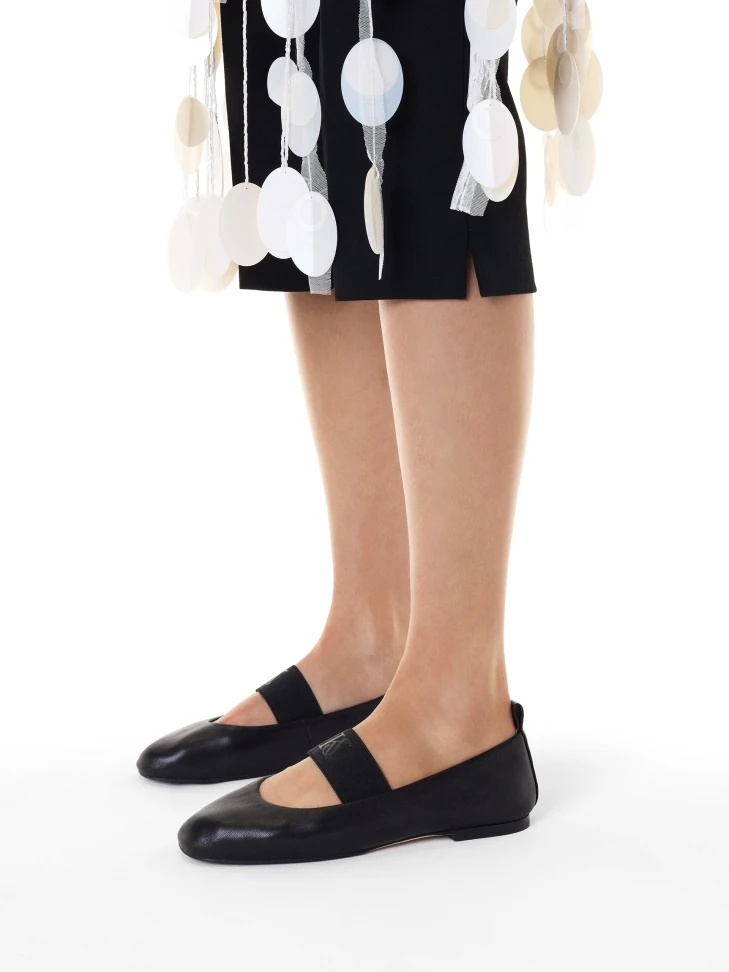 Kazar Black Ballerinas With Elastic Strap