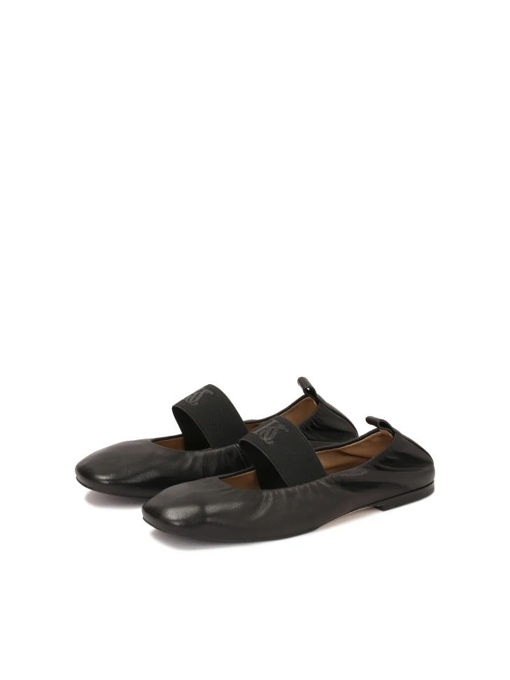 Kazar Black Ballerinas With Elastic Strap